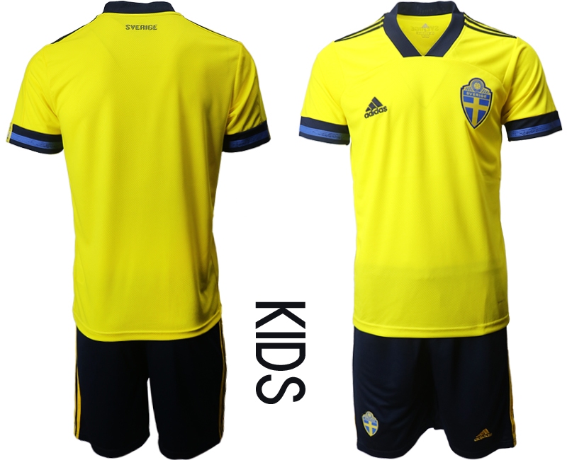 Youth 2021 European Cup Sweden home yellow Soccer Jersey->portugal jersey->Soccer Country Jersey